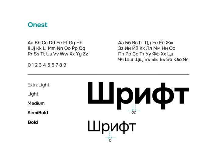 Типографика Onest